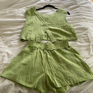 Two Piece Top and Shorts